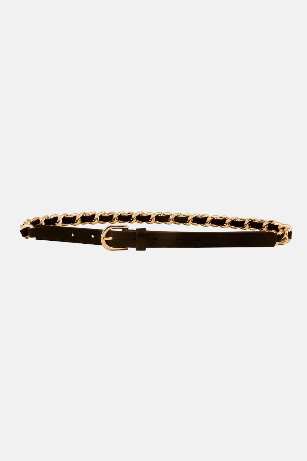 PU Chain Skinny Belt - Delanoir