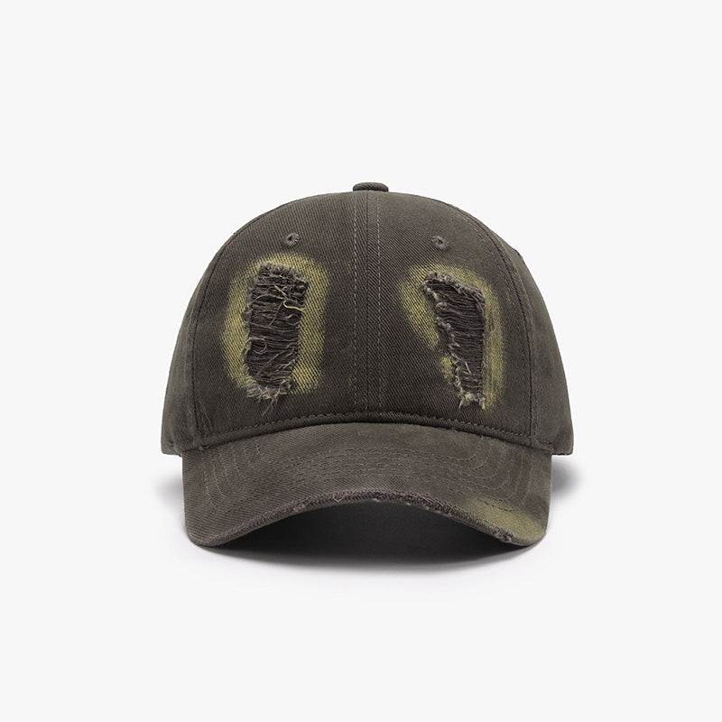 Distressed Cotton Baseball Cap - Delanoir