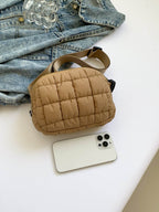 Bubble Texture Adjustable Strap Crossbody Bag - Delanoir