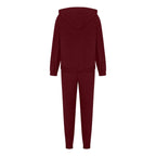 Zip Up Long Sleeve Hoodie and Joggers Set - Delanoir