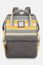 Himawari Striped Waterproof Nylon Backpack Bag with Side Pockets - Delanoir