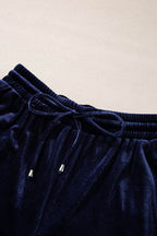 Frill Round Neck Long Sleeve Top and Pants Set - Delanoir