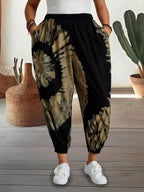 Tie-Dye Elastic Waist Pants - Delanoir