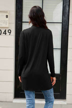 Basic Bae Full Size Open Front Long Sleeve Cardigan with Pockets - Delanoir