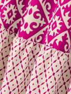 Geometric Elastic Waist Maxi Skirt - Delanoir