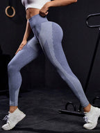 Striped High Waist Active Pants - Delanoir