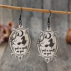 Witch Wooden Dangle Earrings - Delanoir
