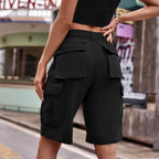 Denim Cargo Shorts with Pockets - Delanoir