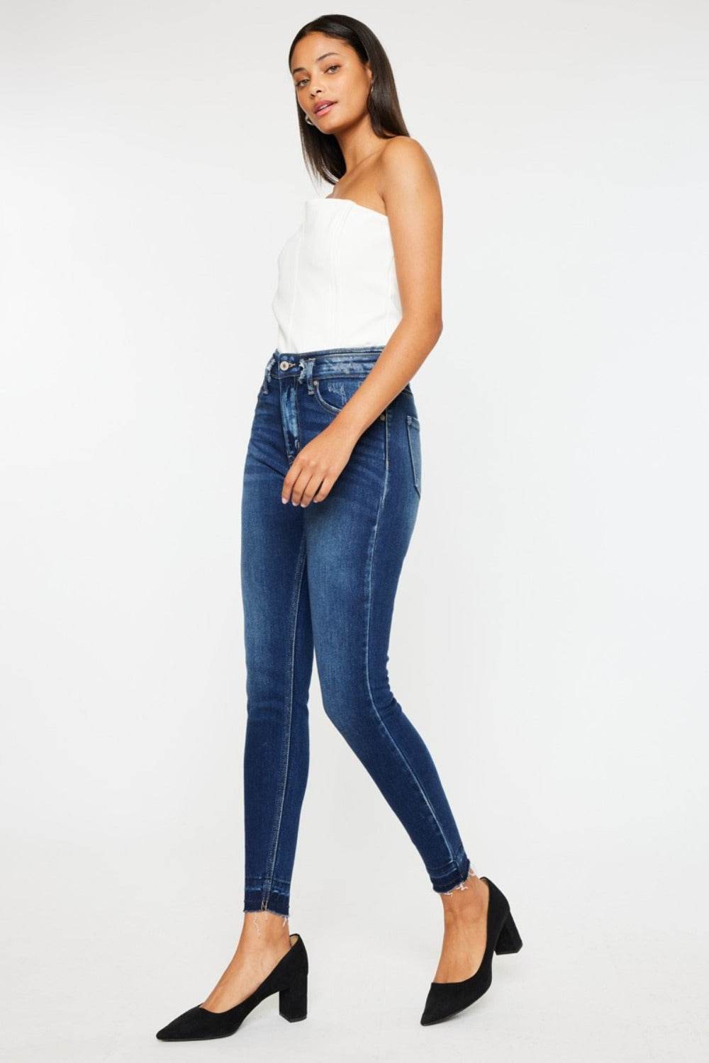 Kancan Full Size High Rise Ankle Skinny Jeans - Delanoir