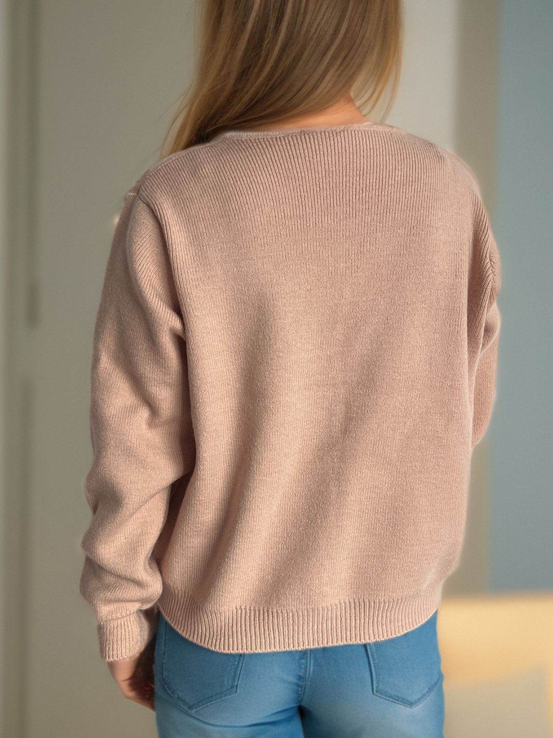 Button Down Long Sleeve Cardigan with Pockets - Delanoir