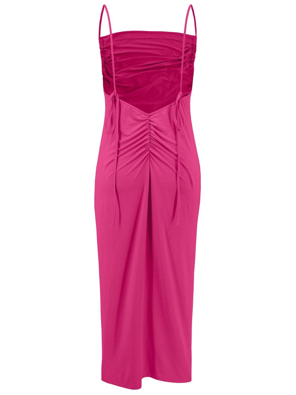 Backless Cowl Neck Sleeveless Cami Dress - Delanoir
