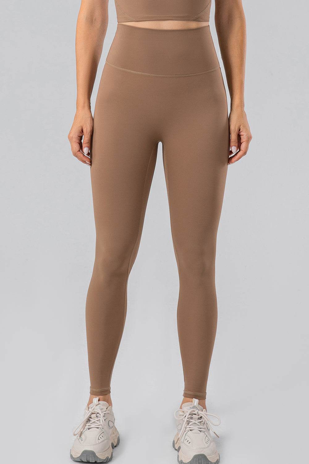 High Waist Wide Waistband Active Leggings - Delanoir