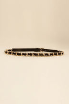 PU Chain Skinny Belt - Delanoir