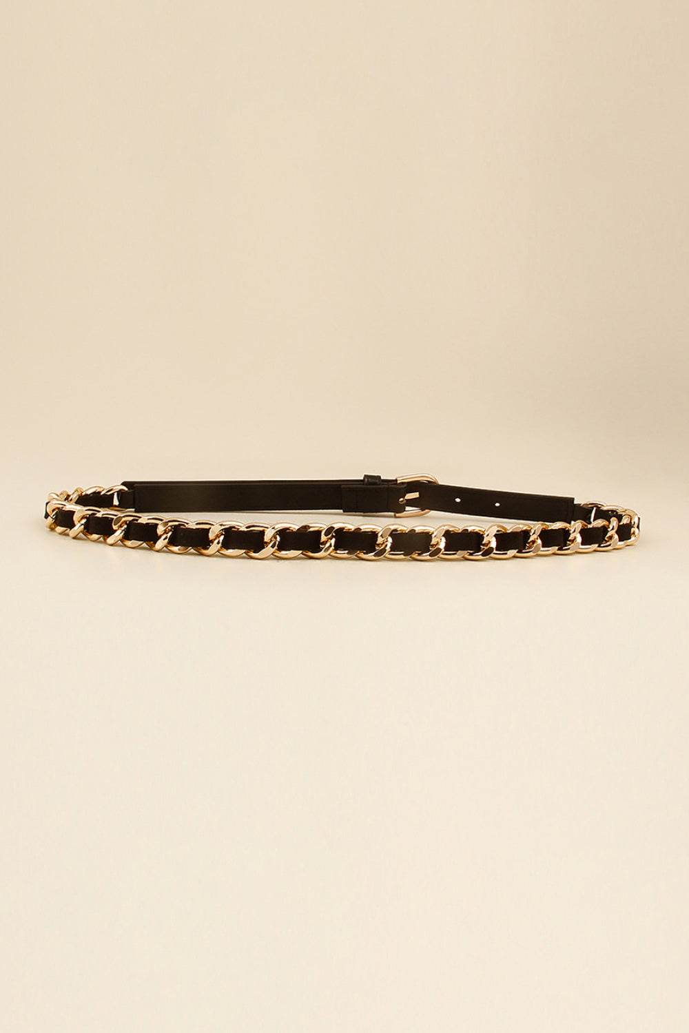 PU Chain Skinny Belt - Delanoir