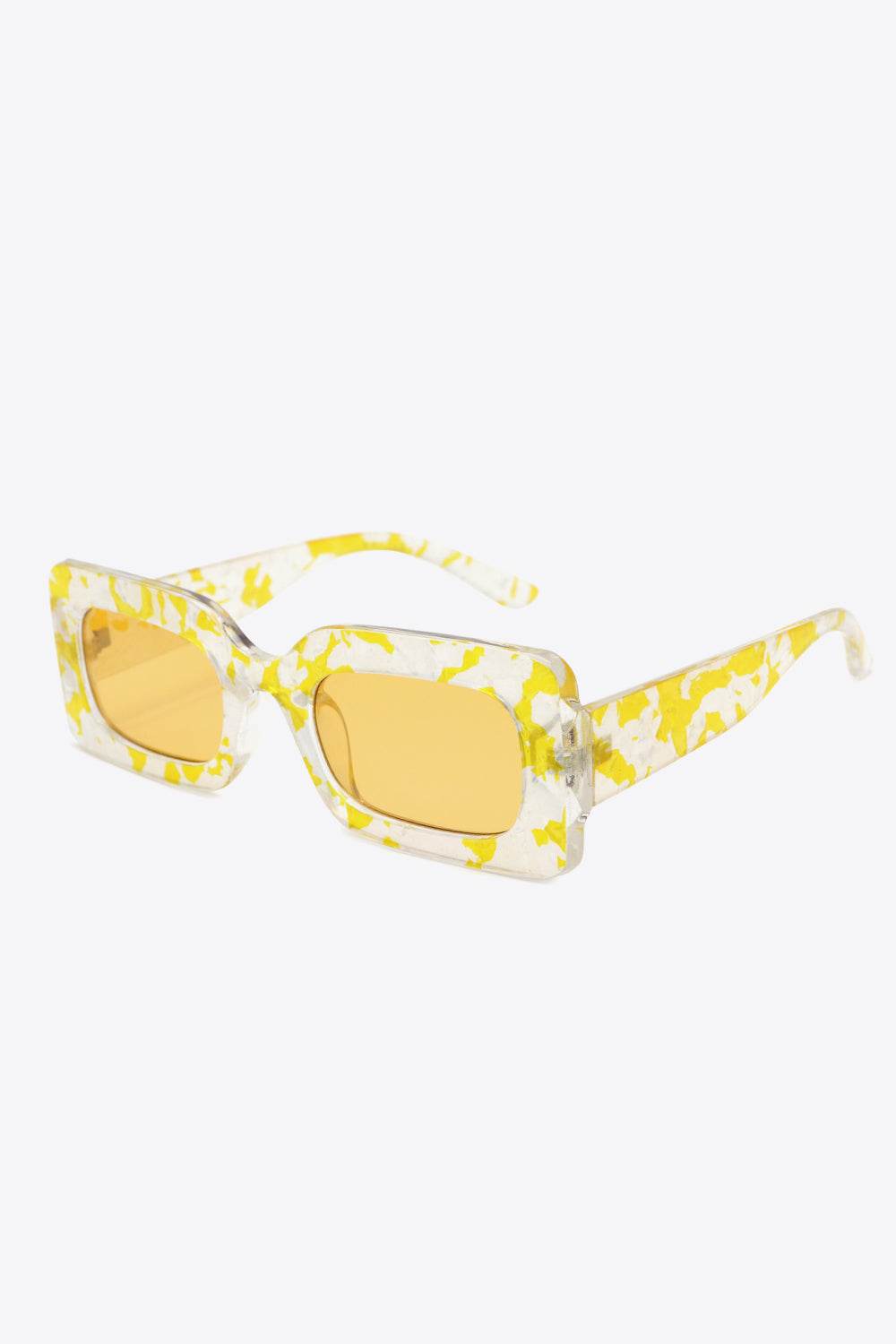 Tortoiseshell Rectangle Polycarbonate Sunglasses - Delanoir