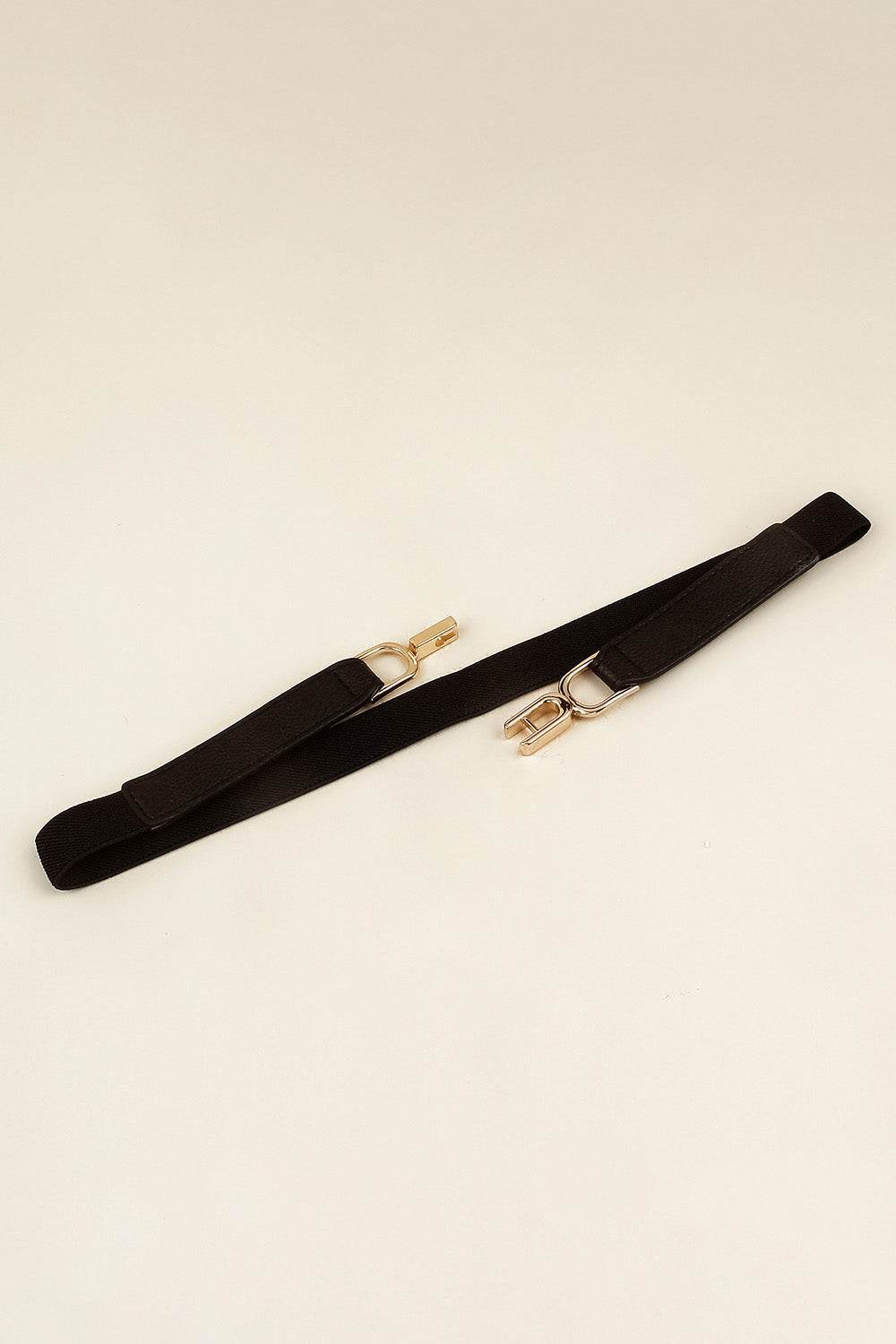 Alloy Buckle Elastic Belt - Delanoir
