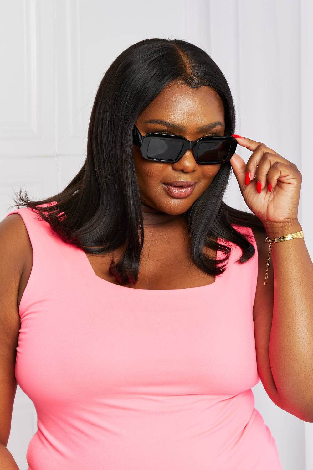 Rectangle TAC Polarization Lens Full Rim Sunglasses - Delanoir