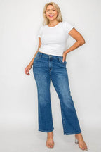 bytos Full Size Cat's Whiskers Mid Rise Ankle Jeans - Delanoir