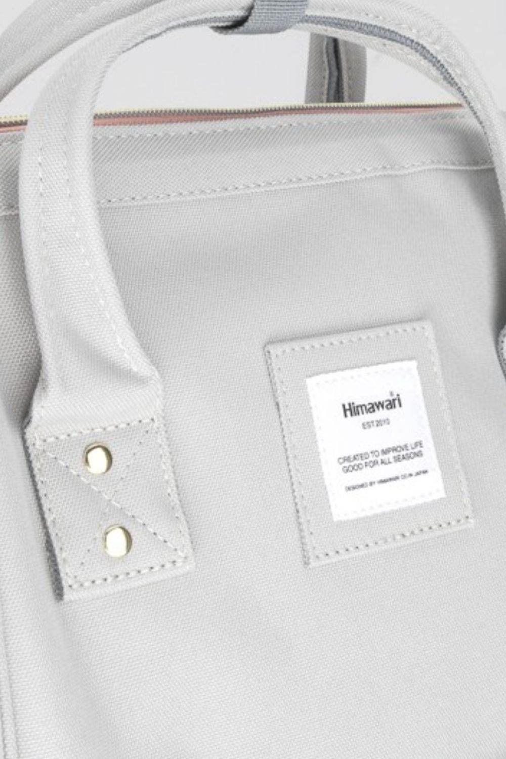 Himawari Contrast Waterproof Canvas Backpack Bag with Side Pockets - Delanoir