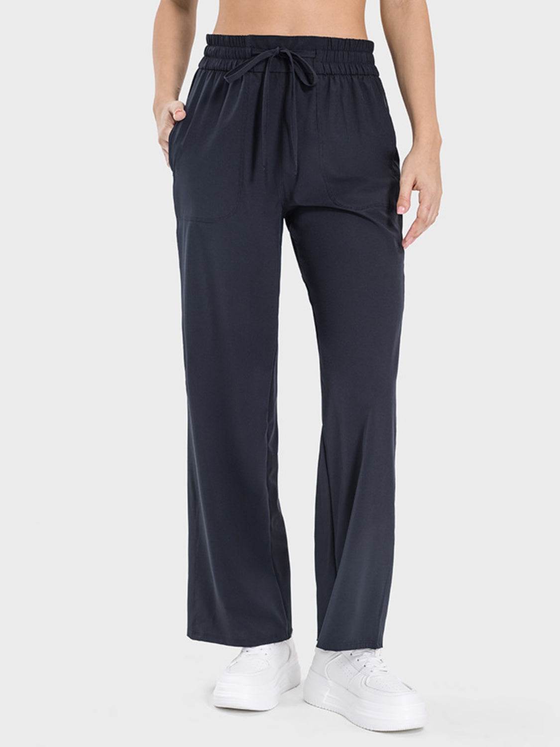Millennia Drawstring Pocketed Active Pants - Delanoir