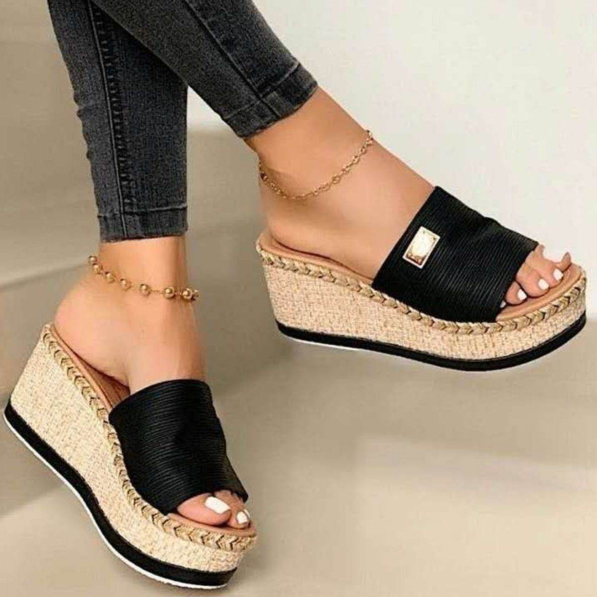 PU Leather Open Toe Sandals - Delanoir