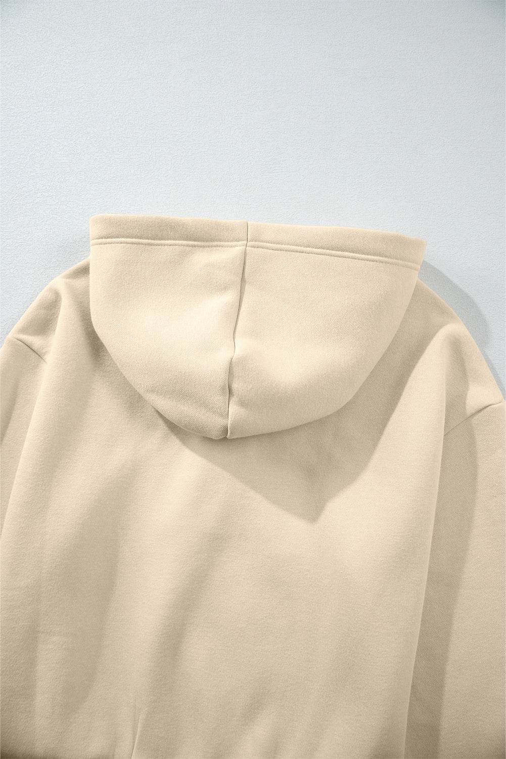 Half Snap Long Sleeve Hooded Top and Pants Set - Delanoir