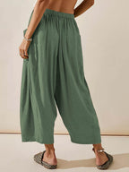Full Size Wide Leg Pants with Pockets - Delanoir