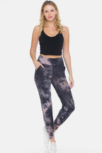 Leggings Depot Tie-Dye High Waist Cropped Leggings - Delanoir