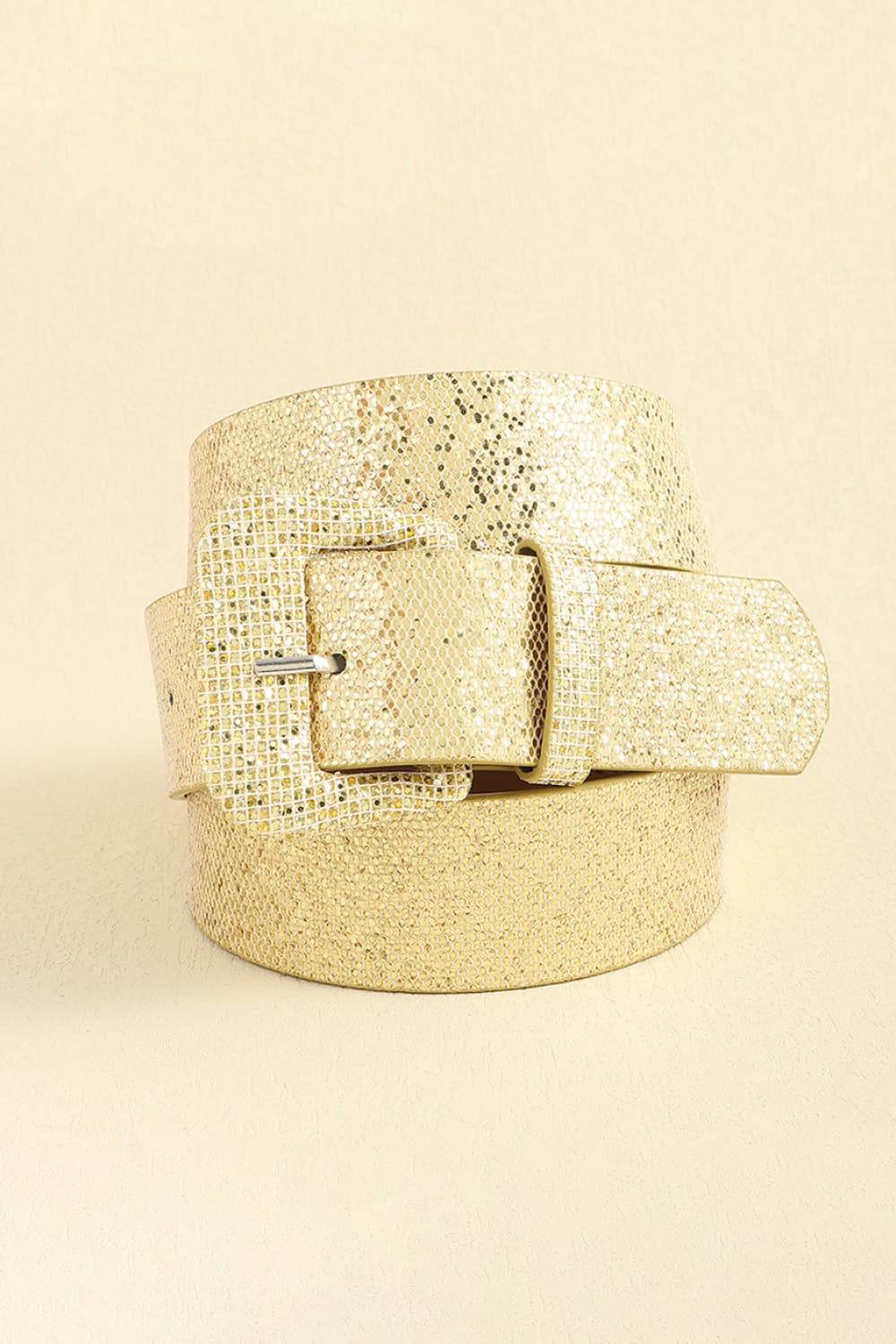 Glitter PU Leather Belt - Delanoir