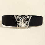 Butterfly Alloy Buckle Elastic Belt - Delanoir