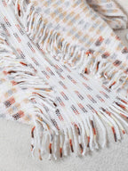 Fringe Open Front Half Sleeve Poncho - Delanoir