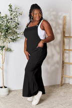 Double Take Full Size Wide Strap Overall with Pockets - Delanoir