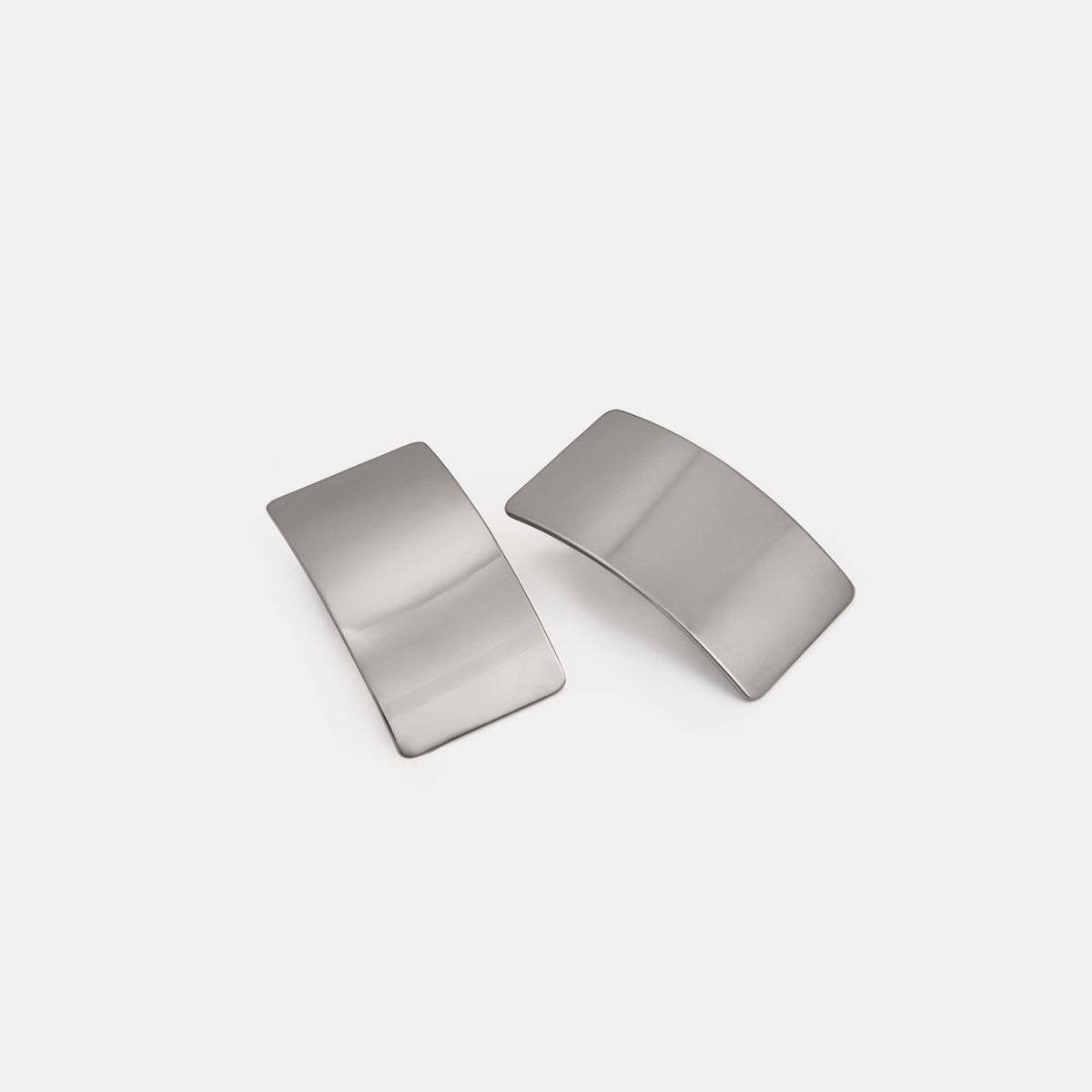 Stainless Steel Rectangle Earring - Delanoir