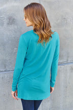 Basic Bae Full Size Round Neck Long Sleeve Top - Delanoir