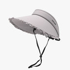 Frill Adjustable Ice Silk Sun Hat - Delanoir