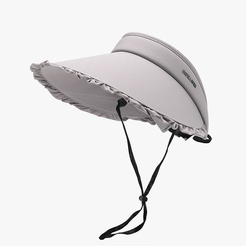 Frill Adjustable Ice Silk Sun Hat - Delanoir