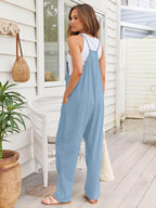 V-Neck Spaghetti Strap Jumpsuit - Delanoir