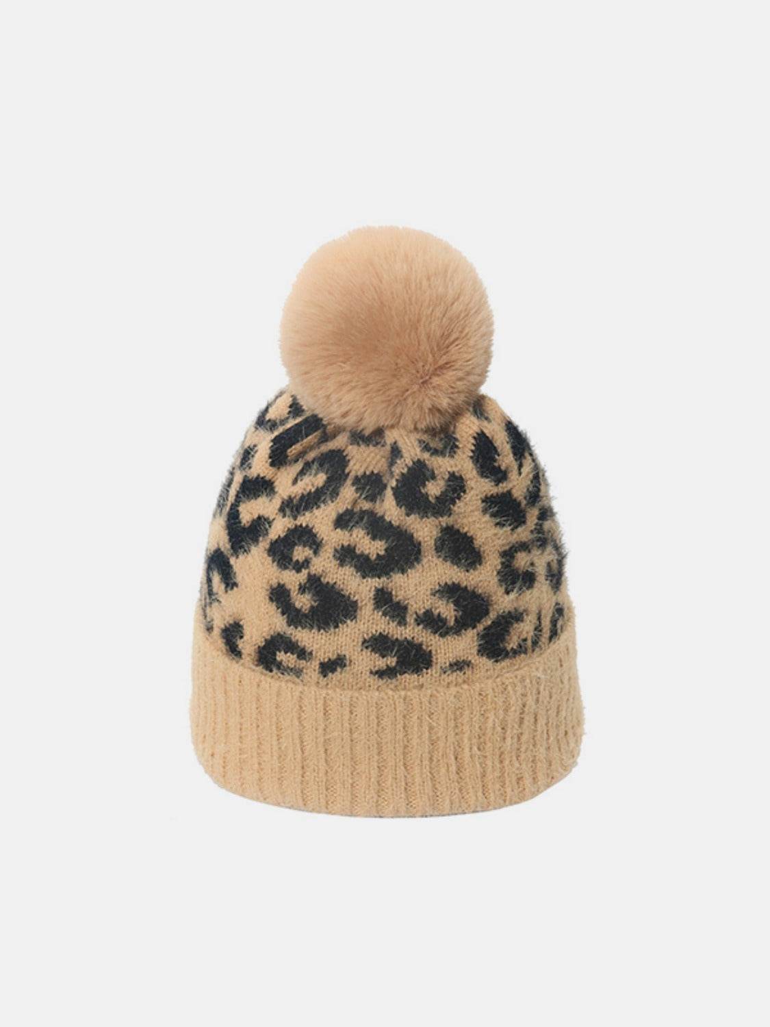 Leopard Hat with Pompom - Delanoir