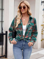 Mandy Plaid Button Up Long Sleeve Shirt - Delanoir