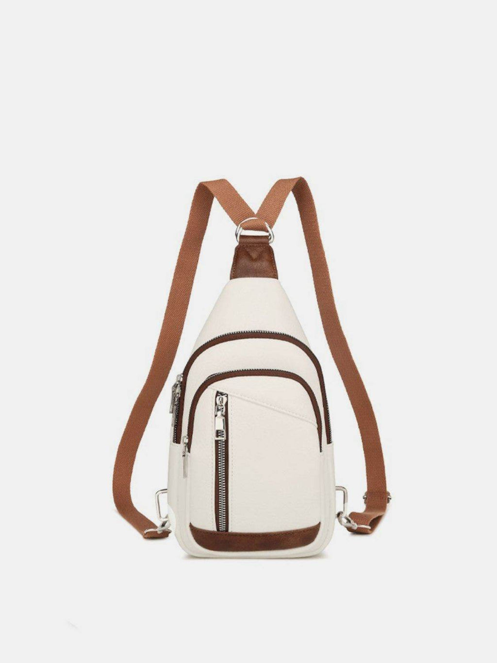 PU Leather Crossbody Bag with Two Detachable Strap - Delanoir