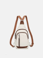 PU Leather Crossbody Bag with Two Detachable Strap - Delanoir