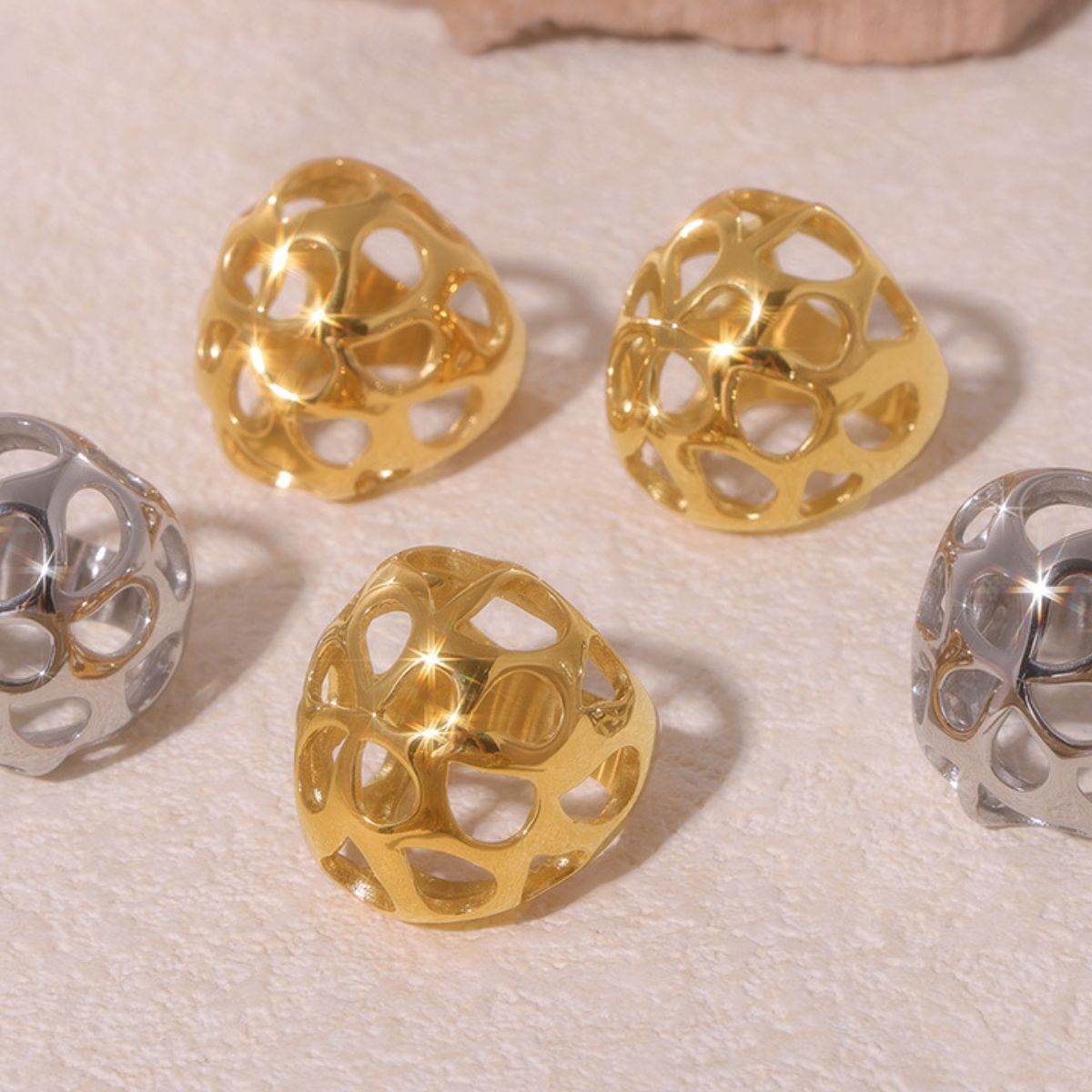 Stainless Steel Cutout Ring - Delanoir