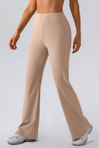 High Waist Straight Active Pants - Delanoir