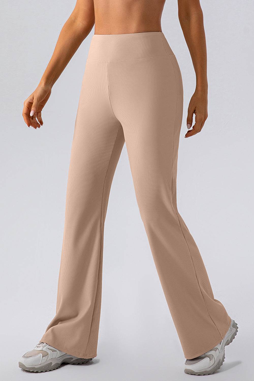 High Waist Straight Active Pants - Delanoir