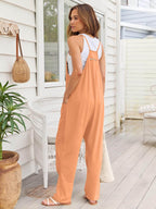 V-Neck Spaghetti Strap Jumpsuit - Delanoir