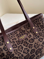 Leopard Polyester Tote Bag - Delanoir