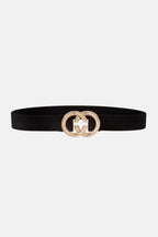 Double Hoop Buckle Elastic Belt - Delanoir
