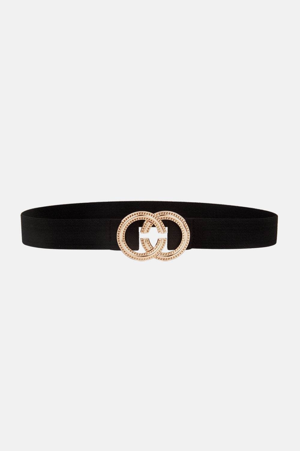 Double Hoop Buckle Elastic Belt - Delanoir