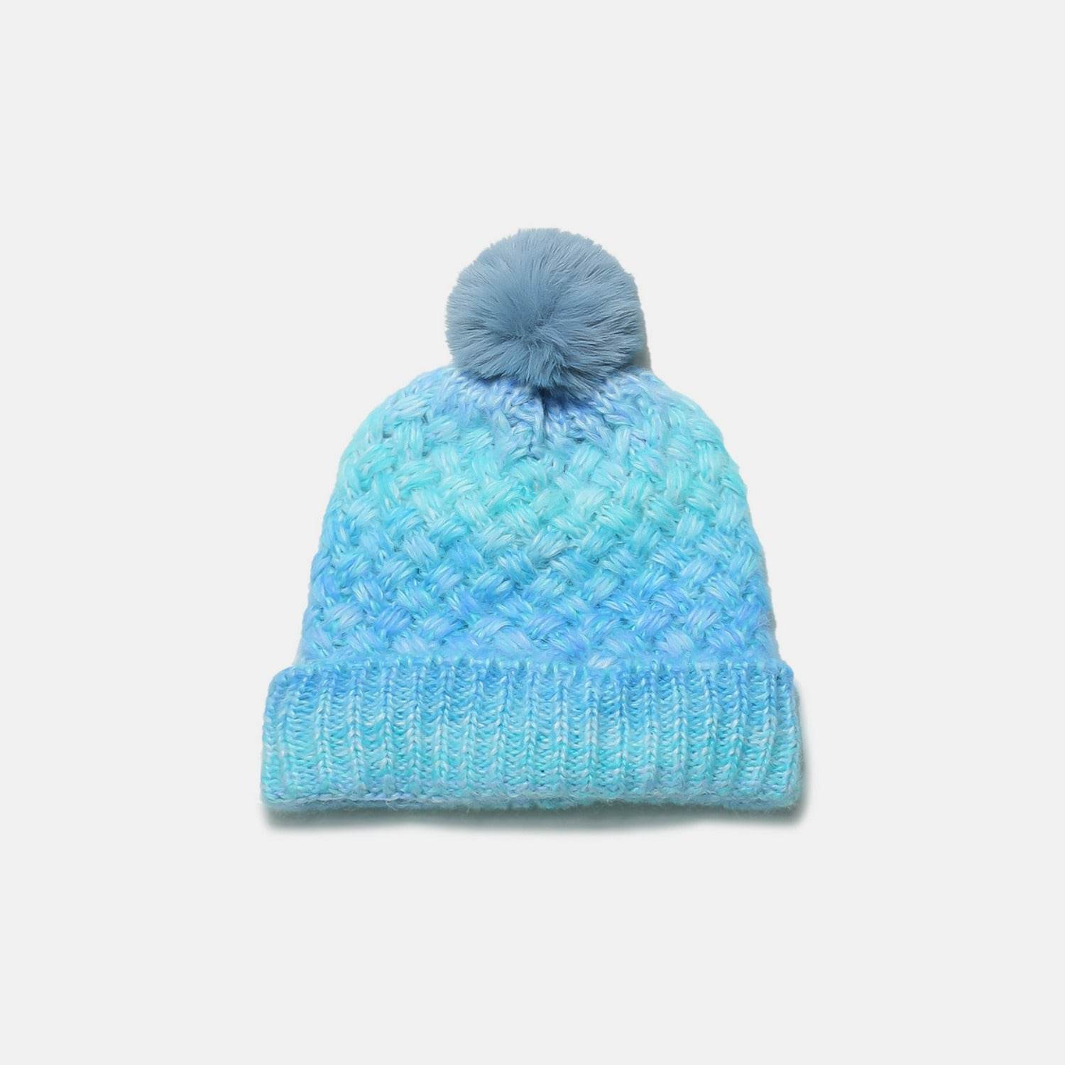 Gradient Knit Hat with Pompom - Delanoir