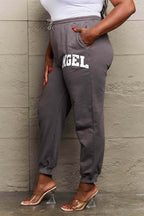 Simply Love Simply Love Full Size Drawstring Angel Graphic Long Sweatpants - Delanoir